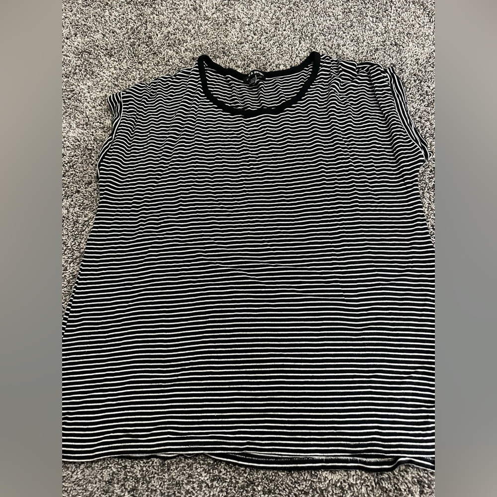 Black and white striped